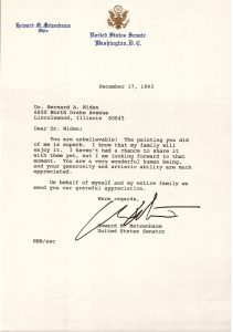 Senator Howard Metzenbaum Letter to Dr. Widen
